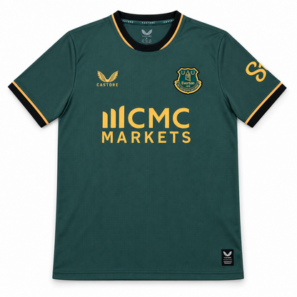 Maillot Everton third 2026-2027 vert et or — face
