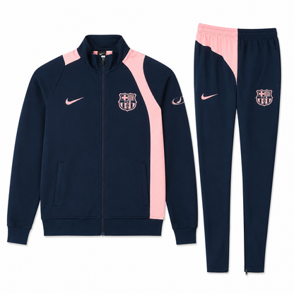 Ensemble Survêtement FC Barcelone Bleu marine -rose Homme 2026/2027 – Training Suit Barça