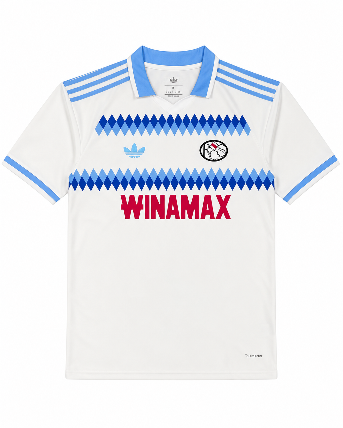 Maillot RC Strasbourg Extérieur 2026-2022027 Blanc Bleu – Jersey Football RCSA