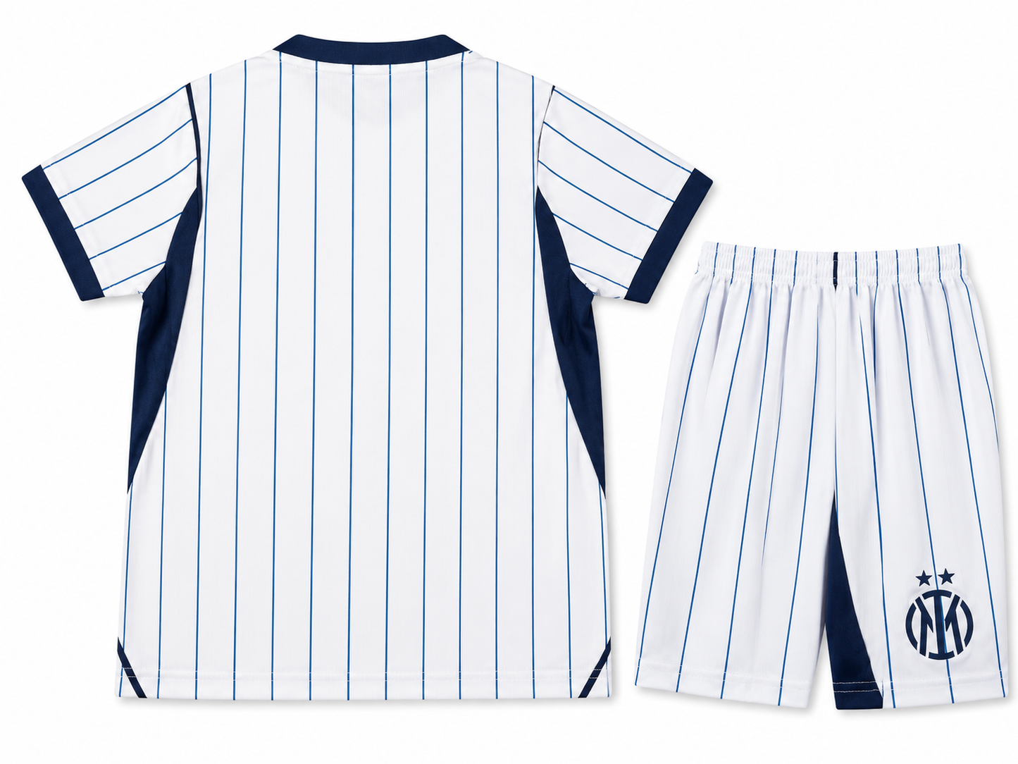 Maillot Extérieur Inter Milan 2026-2027 Blanc à Fines Rayures Bleues