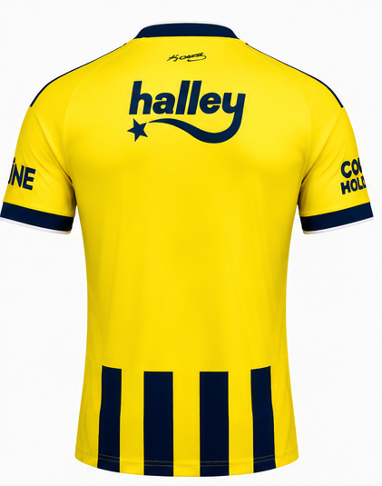 Maillot Fenerbahçe domicile 2026-2027, vue de dos sur fond blanc