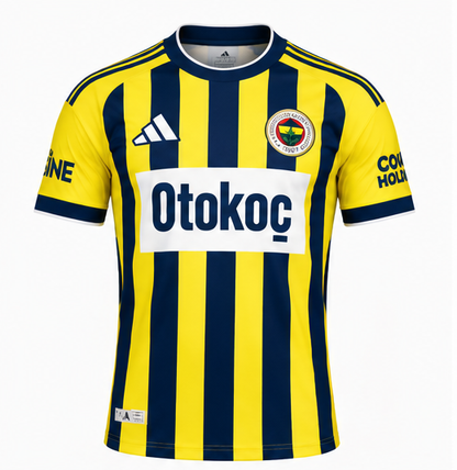 Maillot Fenerbahçe domicile 2026-2027, vue de face sur fond blanc