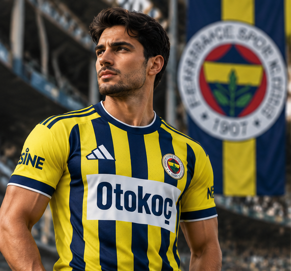 Fenerbahçe domicile 2026-2027 porté, vue de face