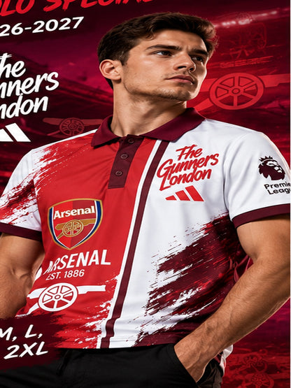 Polo Arsenal porté par un mannequin homme