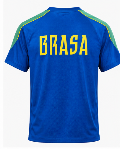 Haut entraînement Brésil 26/27 bleu dos BRASA
