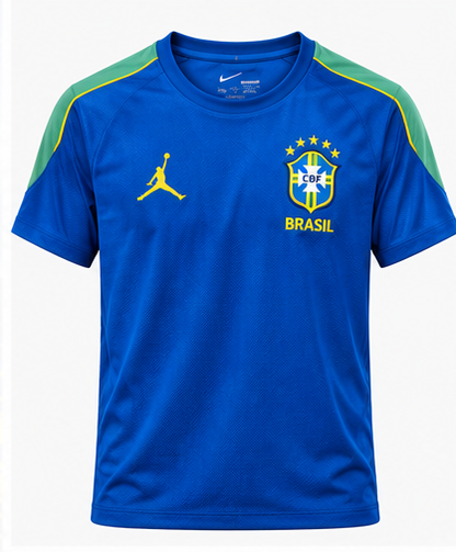 Haut entraînement Brésil 26/27 bleu face