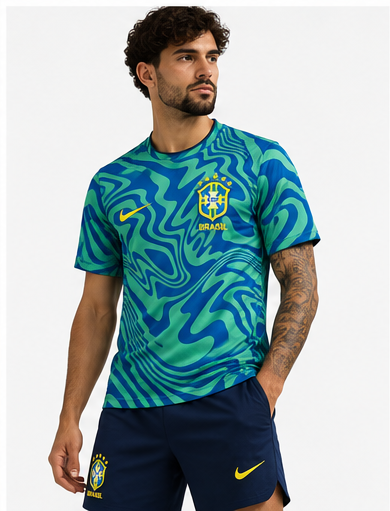 Maillot entraînement Brésil 26/27 porté par mannequin homme