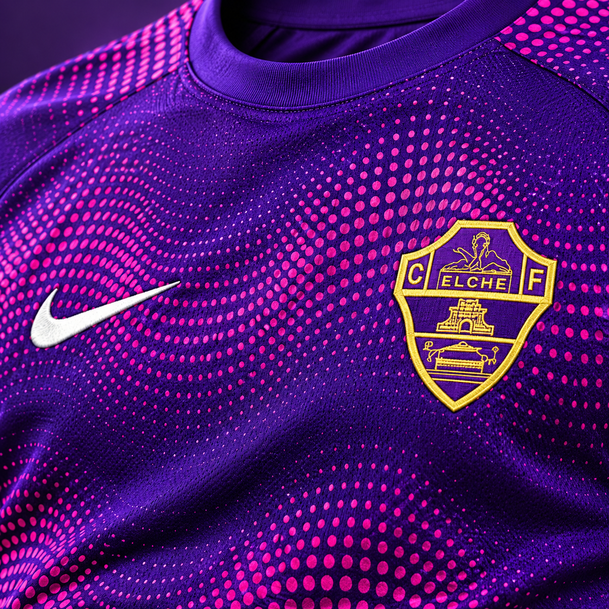 Elche CF extérieur 2026-2027 détail du tissu