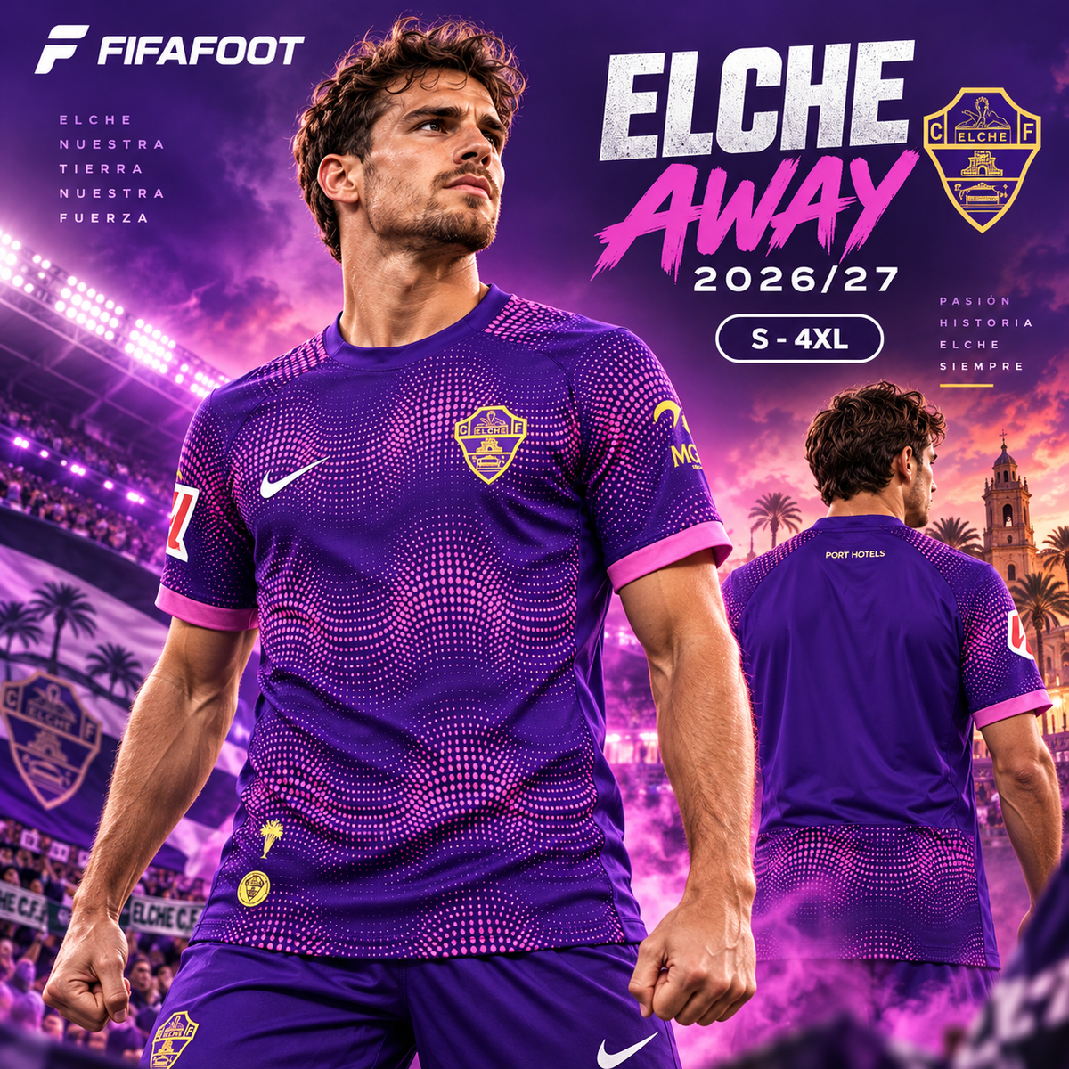 Elche CF extérieur 2026-2027 affiche premium