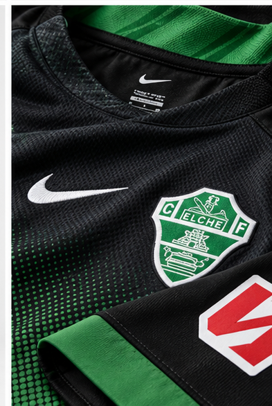 Maillot Elche CF Third 2026-2027 détail textile et écusson
