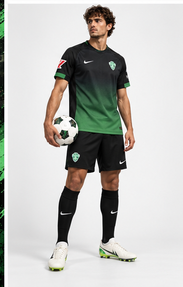 Maillot Elche CF Third 2026-2027 porté par mannequin