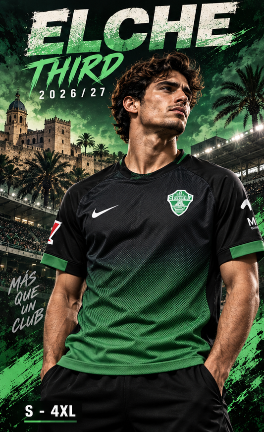 Maillot Elche CF Third 2026-2027 affiche premium