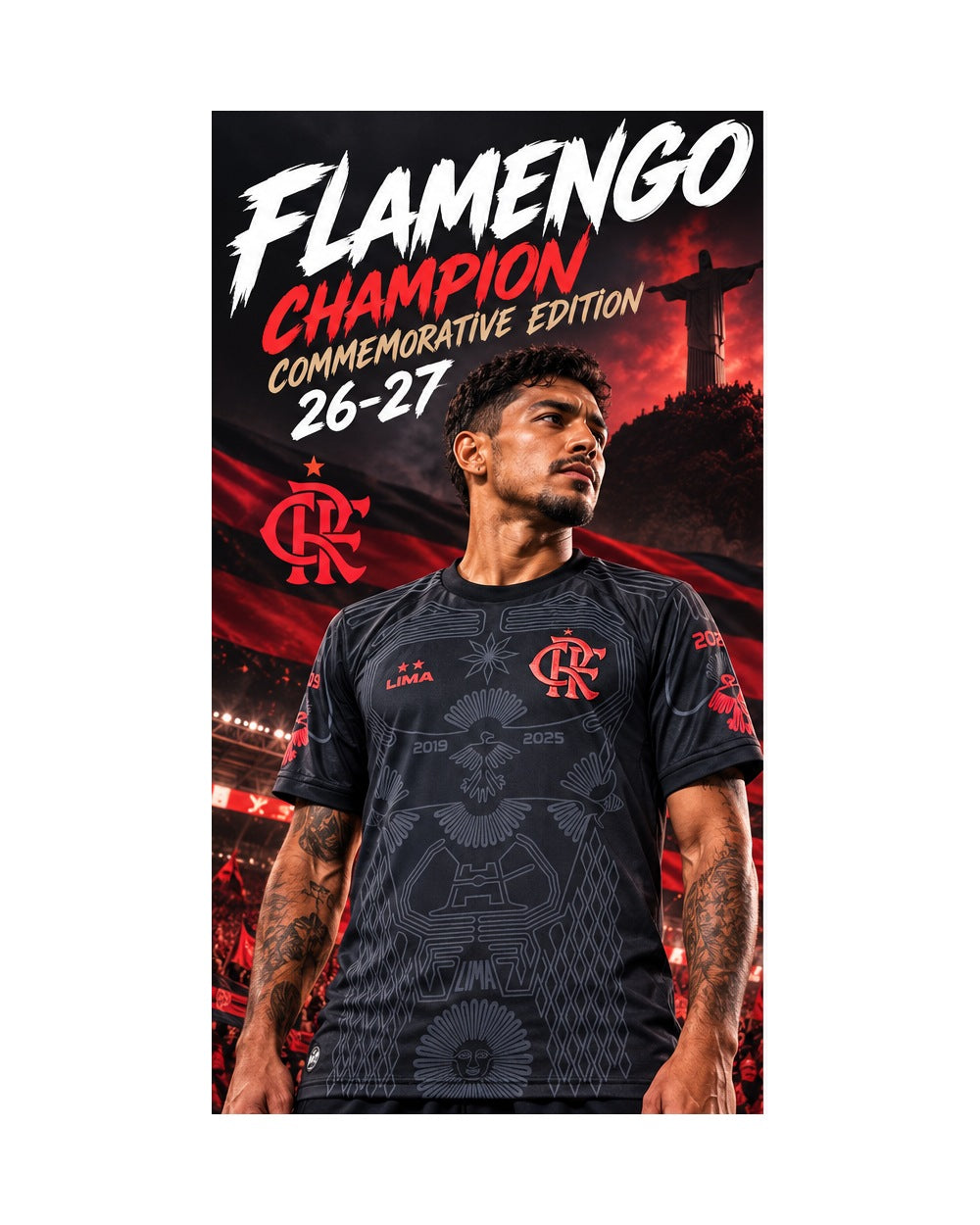 Affiche premium Flamengo commémoratif 2026-2027
