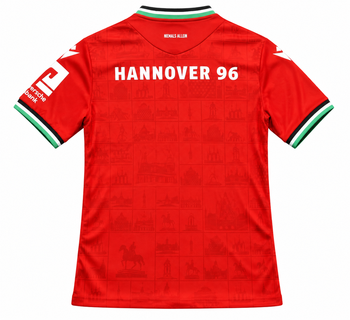 Hannover 96 Home 2026-2027 Vue arrière fond blanc