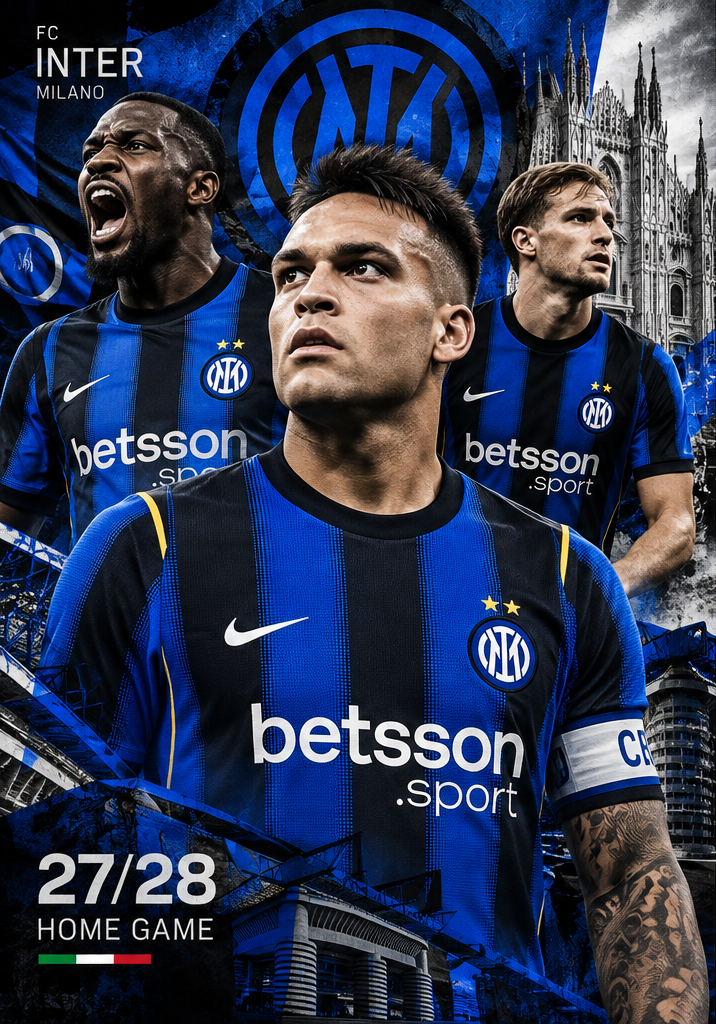Affiche premium Inter Milan domicile 2027-2028