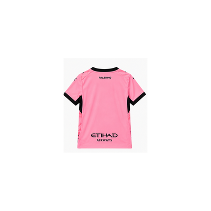 Palermo FC enfant extérieur 2026-2027 – Maillot rose vue arrière fond blanc