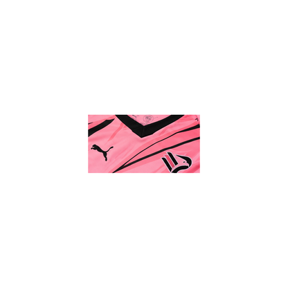 Palermo FC enfant extérieur 2026-2027 – Détail du col noir et écusson Palermo