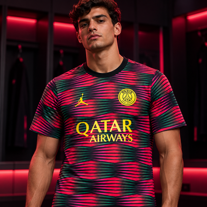 PSG Training 2027-2028 – Mannequin portant uniquement le maillot, cadrage sans pantalon