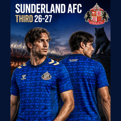 Affiche premium Sunderland Third 2026-2027 avec mannequin face et dos