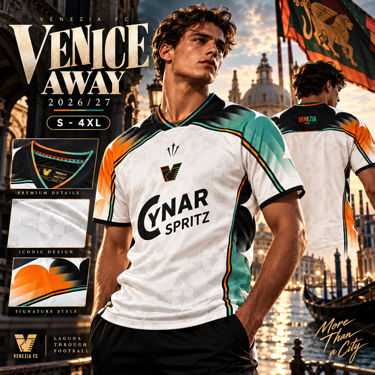 Venezia FC extérieur 2026-2027 affiche premium