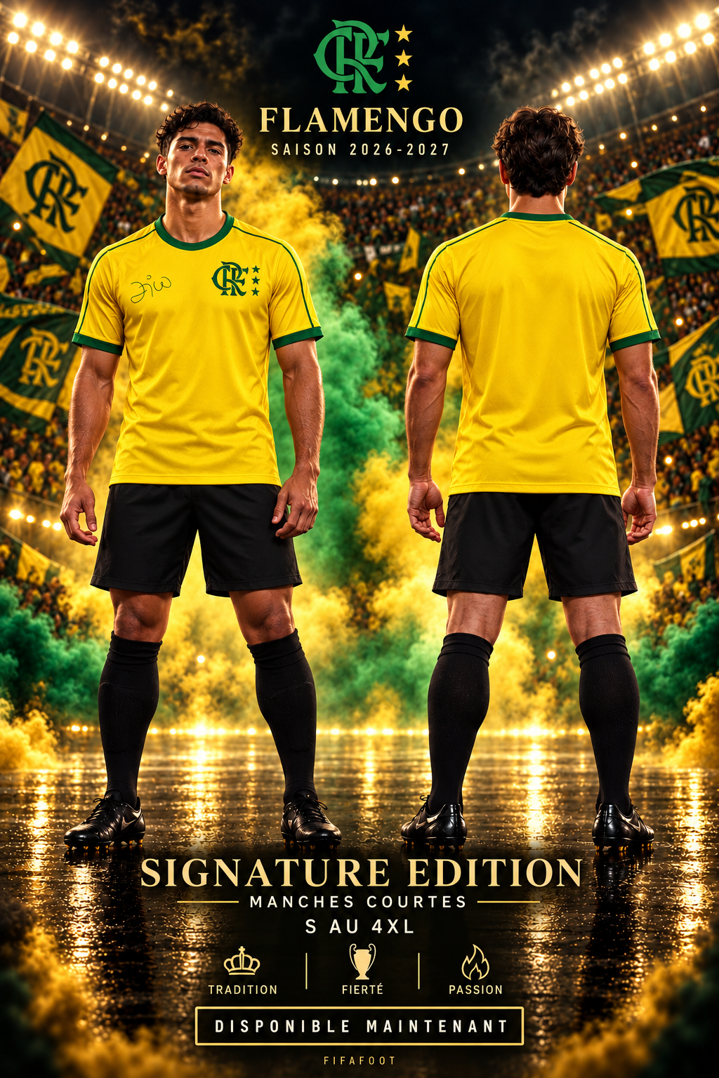 Affiche Flamengo Signature Edition 2026-2027 – mannequins de face et de dos