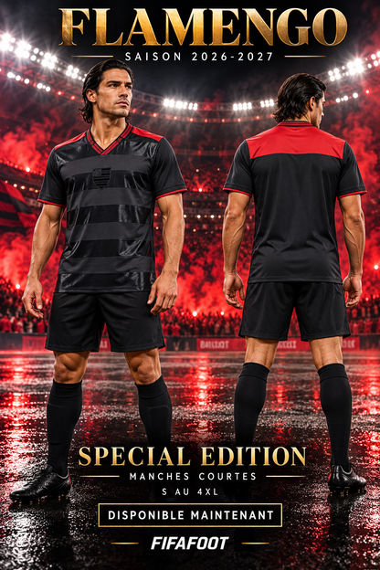 Flamengo Special Edition noir et rouge – nouveau mannequin face et dos
