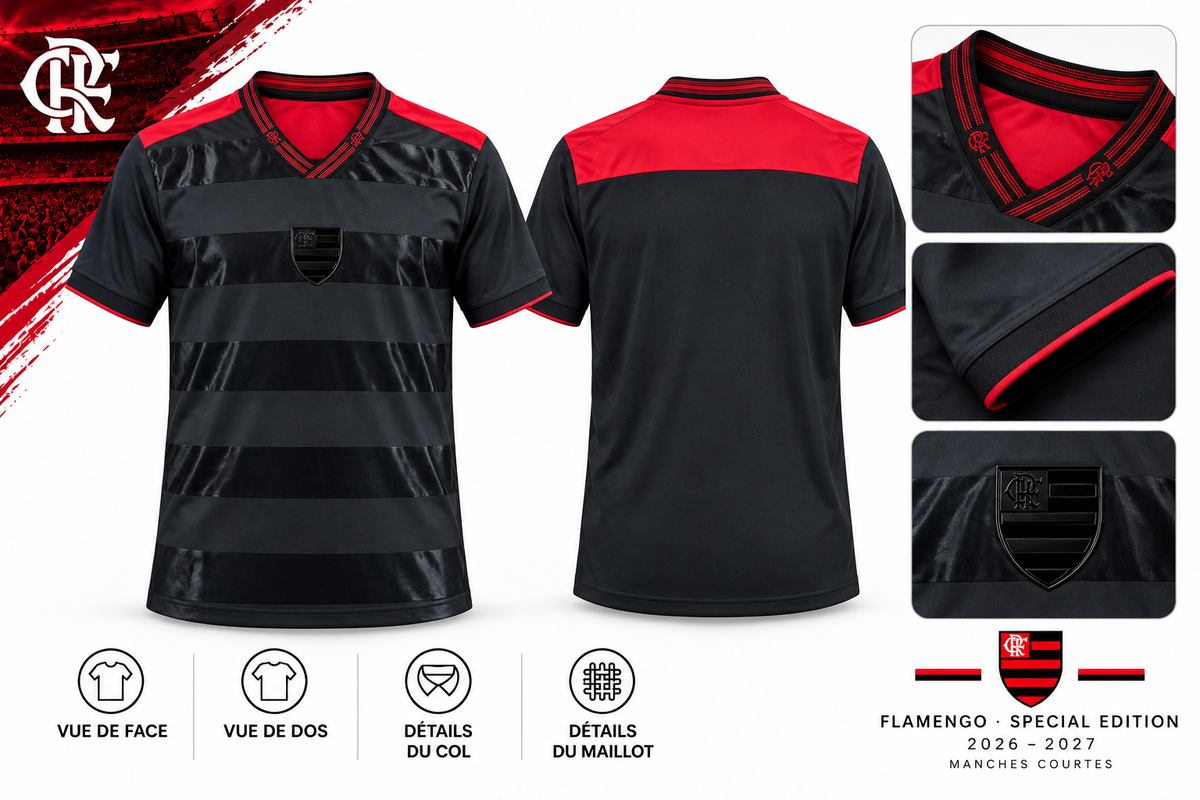 Flamengo Special Edition – planche face, dos, col, manche et écusson