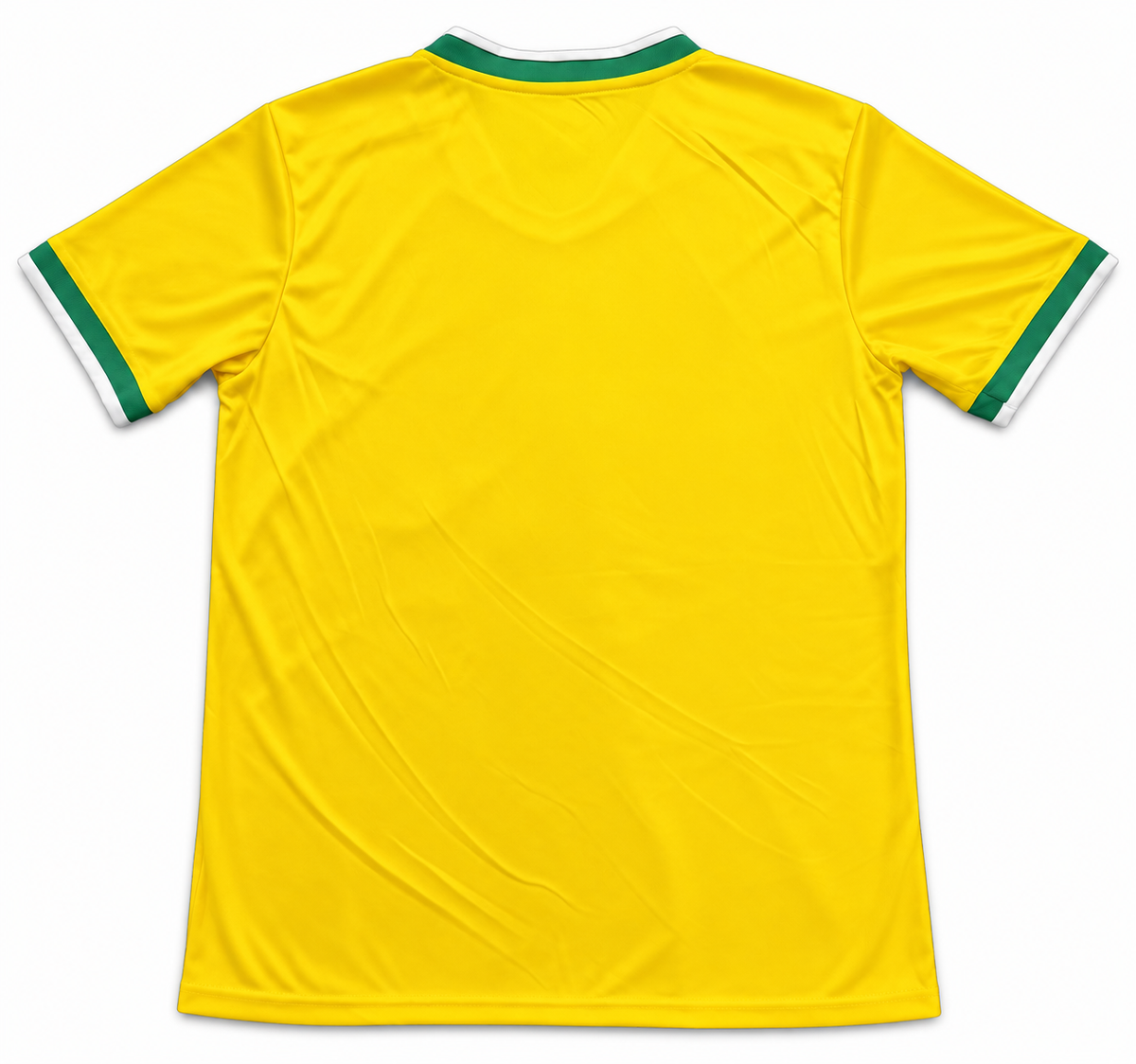 Maillot training Flamengo jaune – vue de dos sur fond blanc
