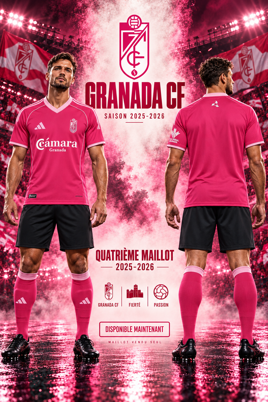 Granada CF quatrième maillot 2025-2026 – affiche face et dos