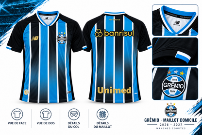 Grêmio domicile – planche face, dos et détails