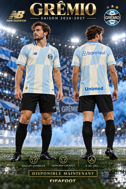 Grêmio extérieur 2026-2027 – affiche nouveau mannequin face et dos