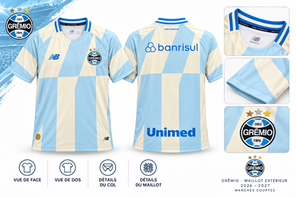 Grêmio extérieur – présentation face, dos et détails