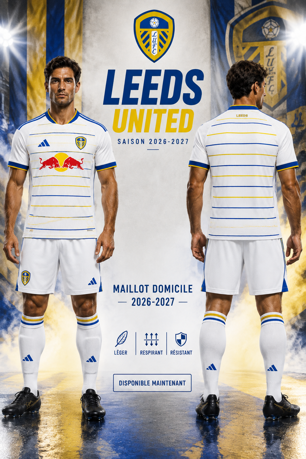 Maillot Leeds United Domicile 2026-2027 | Jersey Football Leeds United