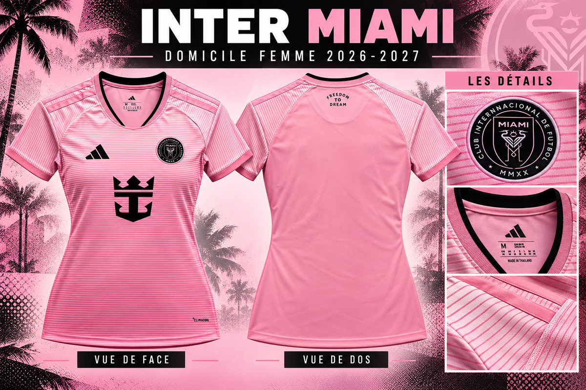 Maillot Inter Miami domicile femme 2026-2027 — présentation et détails