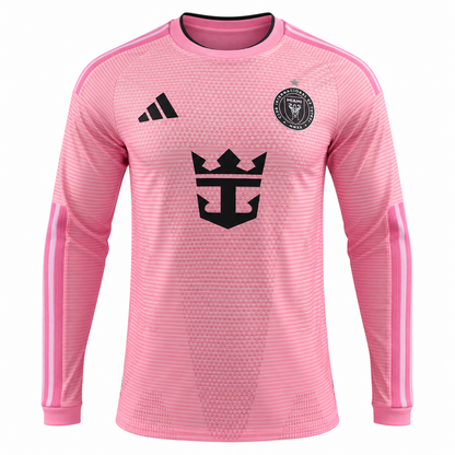 Maillot Inter Miami domicile rose manches longues vue de face