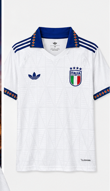 Italie maillot extérieur blanc bleu 2027/2028 - face