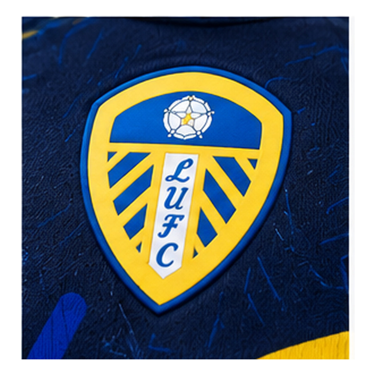 Leeds United Third 2026-2027 - détail de l'écusson