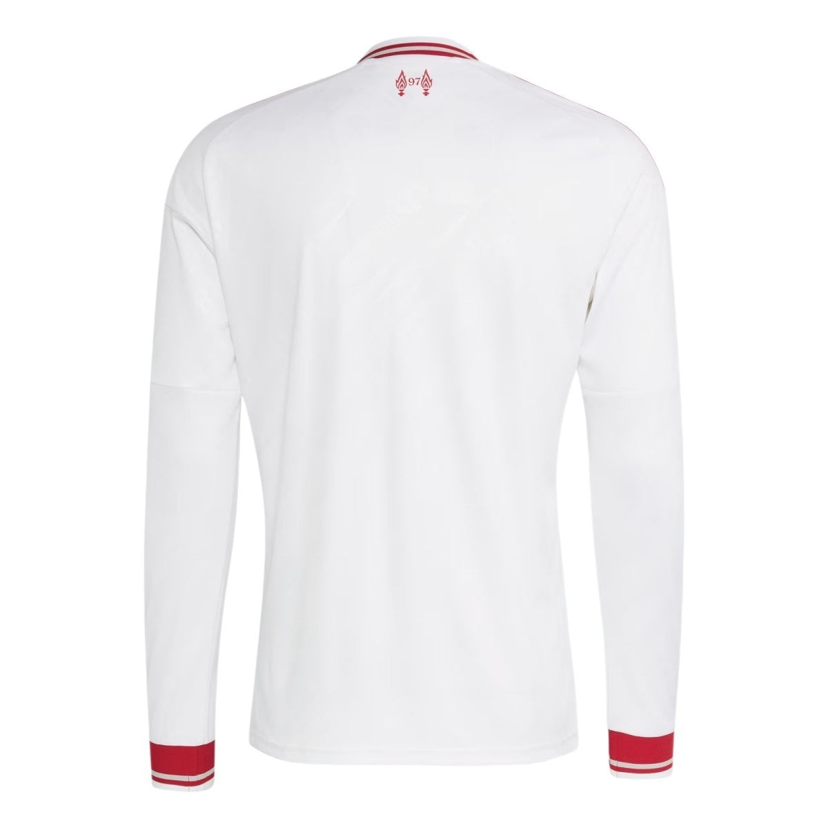 Maillot Liverpool FC Away 2026-2027 manches longues, dos sur fond blanc