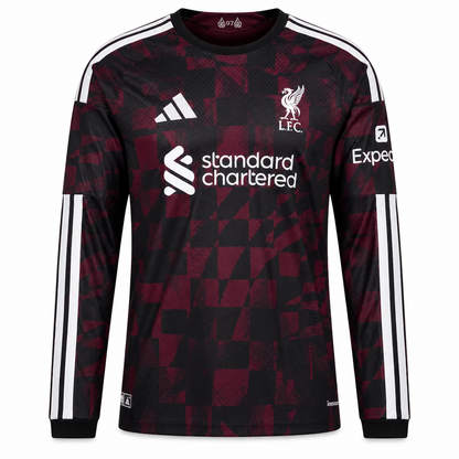 Maillot Liverpool FC Third 2026-2027 manches longues, vue de face sur fond blanc