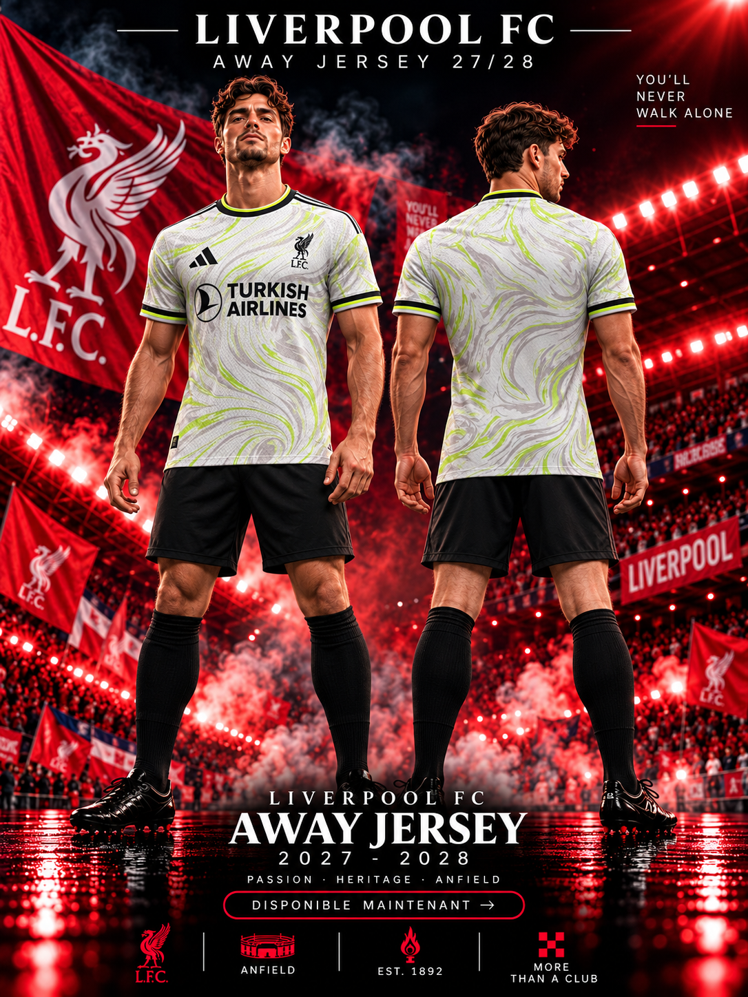 Affiche premium Liverpool FC Away Jersey 2027-2028