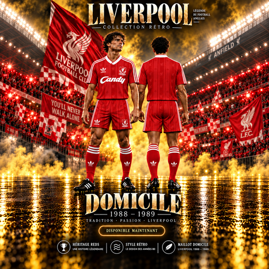 Affiche illustrative Liverpool domicile 1988-1989