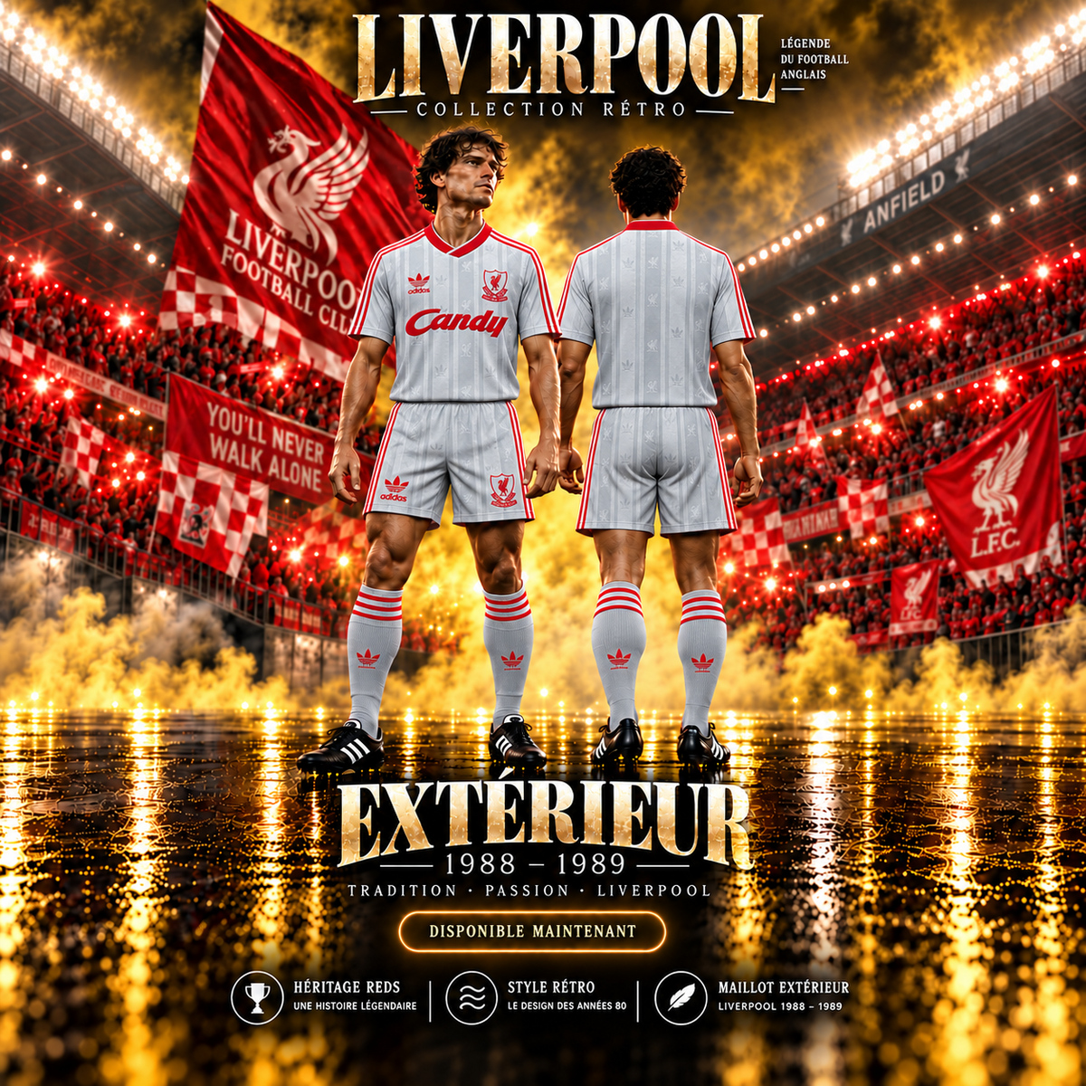 Affiche illustrative Liverpool extérieur 1988-1989