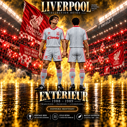 Affiche illustrative Liverpool extérieur 1988-1989