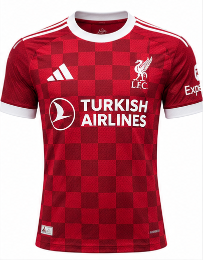 Maillot Liverpool domicile 27/28 face avant sur fond blanc