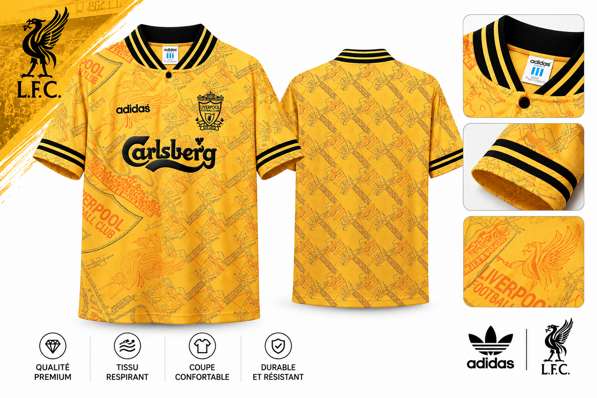 Maillot Liverpool Third 1994-1996, vues et détails