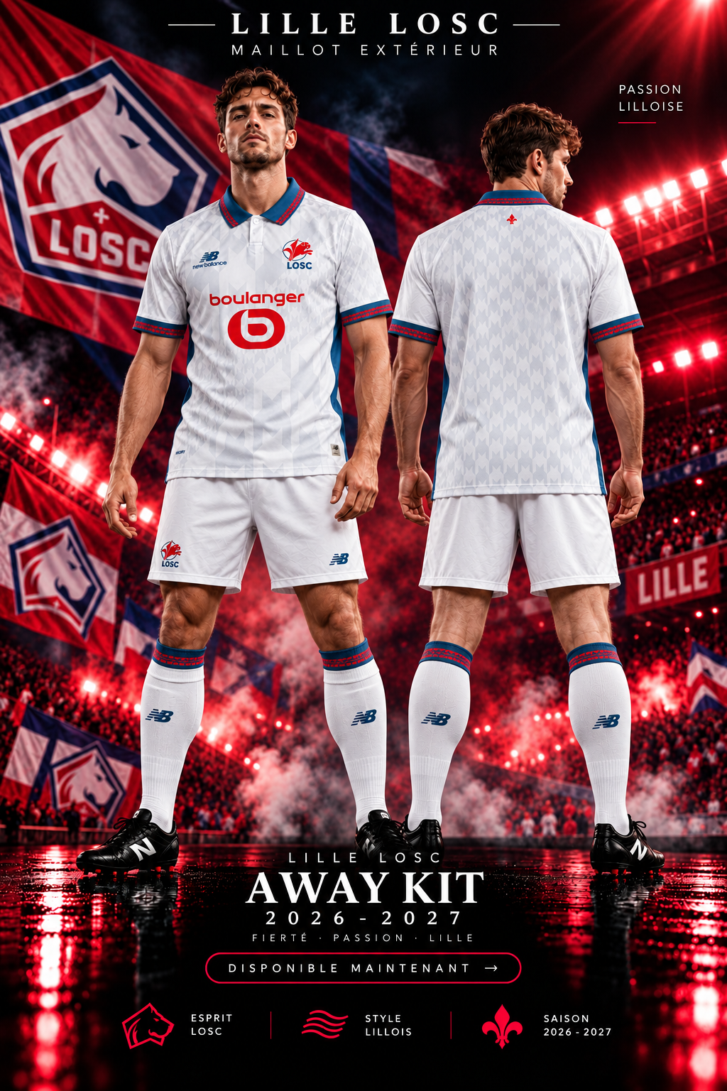Maillot Lille LOSC extérieur 2026-2027 — détails