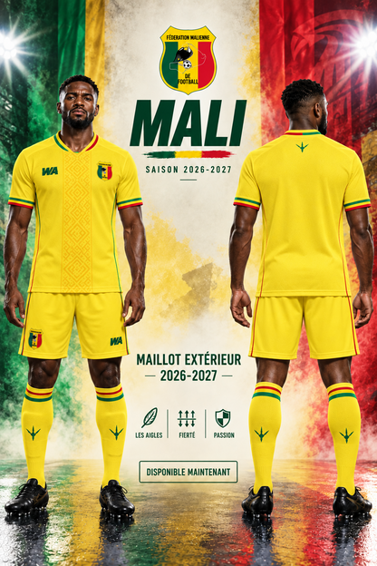Maillot Mali extérieur 2026-2027 jaune — affiche