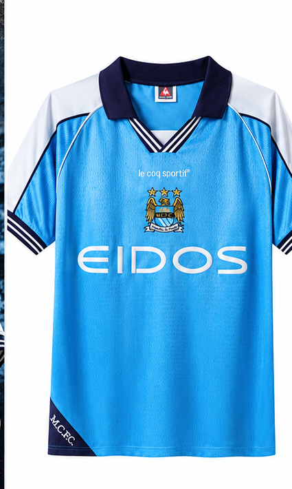 Manchester City maillot rétro domicile 1999-2001 - front