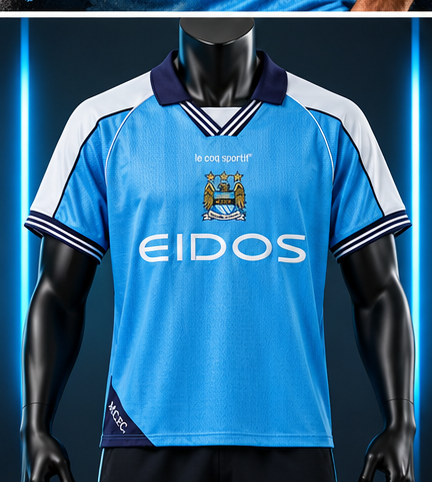 Manchester City maillot rétro domicile 1999-2001 - mannequin