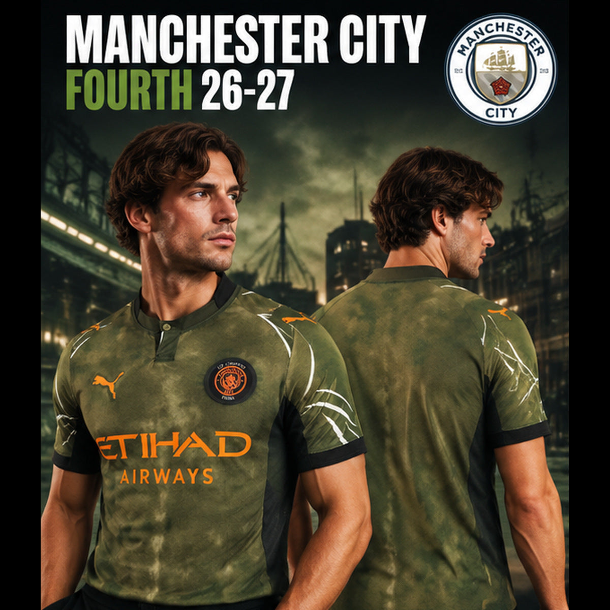 Affiche premium du maillot Fourth Manchester City 2026-2027